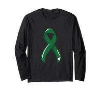 Ruban de Survie Contre Le Cancer du Foie Kelly Green Manche Longue
