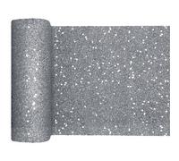 Ruban de table - SANTEX - 7036-4-20 - Argent - 18cm x 5m - Paillettes brillantes