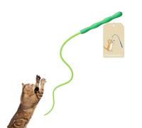 Ruban de taquinerie doux et tactile - Corde rebondissante imperméable durable, poignée flexible facile à nettoyer, jouet de dentition doux pour chaton, bâton de chasse d'exercice intérieur, outil de