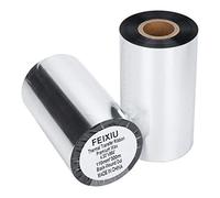 Ruban de transfert thermique 110 mm x 300 m - 1 rouleau de cire améliorée en résine de 1,27 cm pour étiquette, impression de codes-barres pour Zebra ZT411