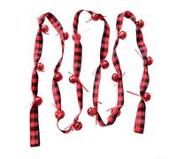 Ruban de velours de Noël - 2,7 m - Rouge - Guirlande d'arbre - Décoration de vacances, à suspendre à une porte (B)