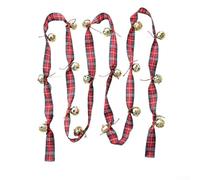 Ruban de velours de Noël - 2,7 m - Rouge - Guirlande d'arbre - Décoration de vacances, à suspendre à une porte (C)