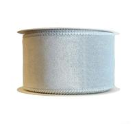 Ruban de velours doux et flexible pour décoration de Noël, couronnes et souvenirs, 9 couleurs vives pour les vacances (bleu peu profond)