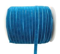 Ruban de velours en nylon vintage, Chapeau couronne ruban polyester bord brut velours de soie multicolore paquet 6 tailles multiples(Sky blue,25mm x 5yards)