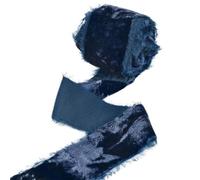 Ruban de velours en nylon vintage, Ruban Velours Multicolore Vintage Double Face 4 cm x 3 Verges 1 Rouleau(Dark blue)