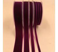 ruban de velours, Ensemble de rubans velours simple face inélastiques multicolores 6-25 mm x 5 yards(Royal Purple V034,25mm x5yards)