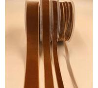 ruban de velours, Ensemble de rubans velours simple face inélastiques multicolores 6-25 mm x 5 yards(Ginger V026,15mm x 5yards)