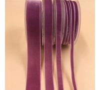 ruban de velours, Ensemble de rubans velours simple face inélastiques multicolores 6-25 mm x 5 yards(Burgundy V041,9mm x 5yards)