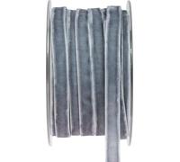 Ruban de velours Ruban cadeau Velvet Gris 10mm 20m pour décoration & mariage
