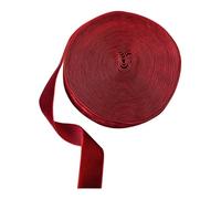Ruban de velours, Ruban de velours multicolore 2.5cm 10 Yards, emballage décoration mariage artisanal DIY(Red)