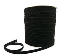 Ruban de velours, Ruban de velours multicolore simple face, 6-38mm, 3-5 yards, décoration mariage(Black,20mm x 5yards)