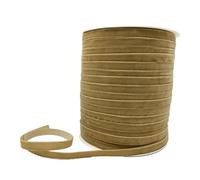 Ruban de velours, Ruban de velours multicolore simple face, 6-38mm, 3-5 yards, décoration mariage(Yellowish brown,38mm x 3yards)