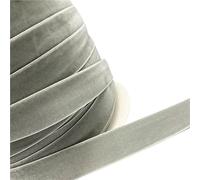 ruban de velours vintage, Ruban de velours polyester simple face multicolore 6 mm-38 mm X 3-5 mètres(Lightgray,6mm x 5yards)