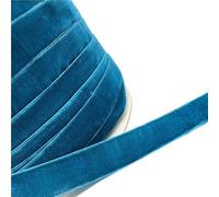 ruban de velours vintage, Ruban de velours polyester simple face multicolore 6 mm-38 mm X 3-5 mètres(Steelblue,6mm x 5yards)