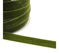 ruban de velours vintage, Ruban de velours polyester simple face multicolore 6 mm-38 mm X 3-5 mètres(Peacockgreen,20mm x 5yards)