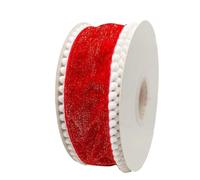 Ruban de Velvet Large | 9.1m Rouge Décorations de Couronne de Noël - Ruban Doux en Velours | Pour Décorations Maison Noeud Mariage Fêtes Artisanat Saisonnier