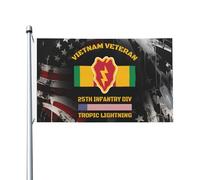 Ruban De Vétéran Du Vietnam De La 25E Division D'Infanterie Bannières 90X150Cm Avec Œillets Double Face Bannière Cour Drapeau De Festival Pour Clubs Chambres Événement