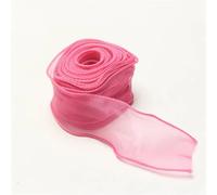 Ruban Décoratif 3pc 40mm 10Yards/Roll Fishtail Organza Ribbon For DIY Cake Wrapping Decoration Wedding Party Bow Bouquet Wreath Sewing Supplies(B-Barbie Pink)