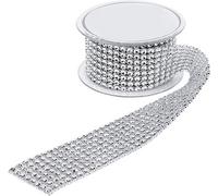 Ruban décoratif argenté effet strass 40mm 2m mariage Noël DIY ruban décoratif