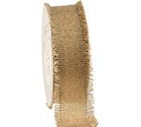 Ruban décoratif brun or franges 40mm 15m ruban cadeau décorations florales