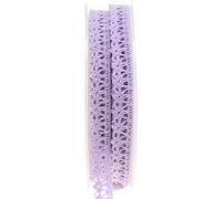 Ruban décoratif dentelle au crochet lilas 12mm x 20m coton vintage mariage printemps