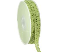 Ruban décoratif dentelle au crochet vert 12mm x 20m style vintage ruban cadeau