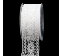 Ruban décoratif dentelle Blanc 53mm x 20m Mariage Décoration cadeau Vintage