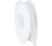 Ruban décoratif dentelle Blanc Ruban décoratif dentelle au crochet 12mm 20m Mariage Baptême Décoration