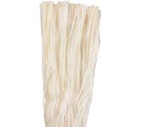 Ruban décoratif en fibres naturelles "Skeleton" 180g - Ruban naturel polyvalent pour les créations florales, les emballages cadeaux & la décoration de jardin en blanc