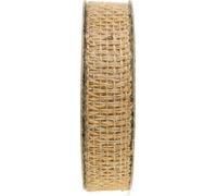 Ruban décoratif Jute Jaune Naturel 25mm - Décoration rustique 10m de long pour des idées créatives de bricolage et d'emballage de cadeaux