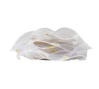 Ruban Décoratif Little Daisy Pattern Ribbon, Gracefull Fish Tail, Decoration, Bow Ribbons, 10 Yard(White)