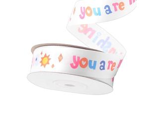 Ruban décoratif pour bouquet de 2,5 cm | Ruban adapté pour les anniversaires, la décoration de la maternelle et de l'école, bouquets floraux, M
