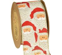 Ruban décoratif Saint-Nicolas Décoration de Noël 60mm x 10m bord doré