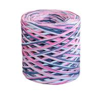 Ruban d'emballage en papier raphia naturel, Paquet de ruban papier raphia bricolage 4 200m multicolore for la décoration artisanale(Blue Rose Red)