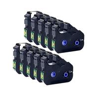 Ruban d'encre Compatible avec machine à écrire, Compatible LB-200BK MK-RS100B, Compatible avec modèles d'imprimante d'identification M-11C M-1STD M-1PRO Mk1000 Mk2000 Mk1500 MK2500, 5 à 10 paquets(LB-