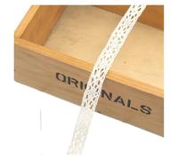 Ruban Dentelle 7 styles de rubans dentelle brodés en coton faits à la main, for garniture tissu, vêtements, couture, matériaux d'artisanat Couture(12mm white,5 meters)