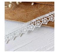 Ruban Dentelle Accessoires en dentelle de coton brodée, matériaux for vêtements faits à la main, décorative creuse avec bandes fleurs pour Vêtements(Brown)