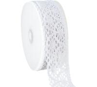 Ruban dentelle Blanc Style Vintage Ruban décoratif 48mm x 20m pour mariage, baptême, bricolage et décoration