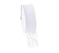 Ruban dentelle « Derby l 25 mm », rouleau de 3 m Blanc