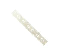 Ruban dentelle en coton écru rosace 1,5 cm x 2 m