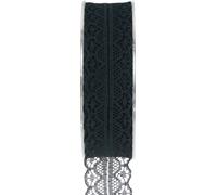 Ruban dentelle noir Ruban cadeau 28mm x 20m Décoration Fleurs Décoration de table Vintage Bordure