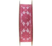 Ruban dentelle rose 25mm ruban décoratif dentelle 15m décor fleur vintage mariage ruban cadeau