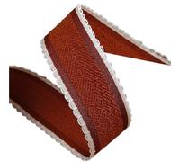 Ruban Dentelle Ruban à bords ondulés de 10 mètres, 25 mm, 38 mm, matériaux artisanaux, couvre-chefs, nœuds for cheveux(Wine red,38MM)