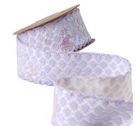 Ruban Dentelle Ruban en dentelle florale de 25 mm, 38 mm, 10 mètres, for bricolage, accessoires for cheveux, cadeaux, gâteaux, emballage, ruban artisanal(Color 04,25mm 10yards)