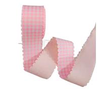 Ruban Dentelle Tissu à carreaux, dentelle, bordure ondulée, ruban imprimé, nœud for cheveux, accessoires floraux, mariage, 10 mètres, 25/38 mm Couture(Color09,38MM)