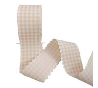 Ruban Dentelle Tissu à carreaux, dentelle, bordure ondulée, ruban imprimé, nœud for cheveux, accessoires floraux, mariage, 10 mètres, 25/38 mm Couture(Color5,38MM)