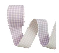 Ruban Dentelle Tissu à carreaux, dentelle, bordure ondulée, ruban imprimé, nœud for cheveux, accessoires floraux, mariage, 10 mètres, 25/38 mm Couture(Color13,25MM)