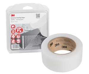 Ruban d'étanchéité 3M 4411N - adhère sur de nombreux Métaux et plastiques sans temps de séchage, sans coulure ou besoin de nettoyage - 50mm x 5.5m, translucide, épaisseur 1.0mm (1 Rouleau)