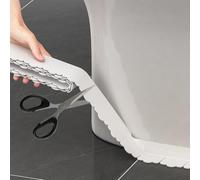 Ruban d'étanchéité avec dos imperméable en PVC et acrylique pour toilettes et éviers, rouleau flexible pour une coupe et une installation faciles pour éviter l'entrée d'eau (blanc)