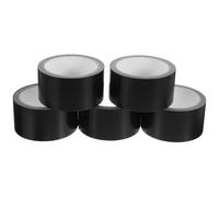 Ruban D'étanchéité Coupe-vent 5 Rouleaux Noir | Fixation Isolante en Tissu, Aide Thermique, pour Cadres de Porte et Fenêtres Fuyantes, Usage Domestique